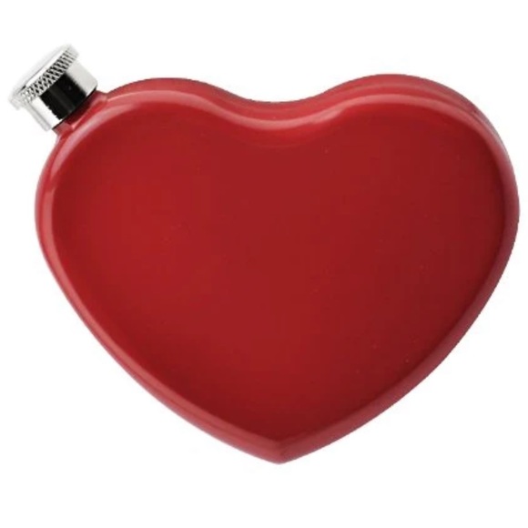 HEART FLASK METAL NEVER USED - Picture 3 of 8